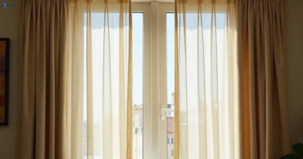 Dull dusty drapes in ramsgate-nsw before professional cleaning